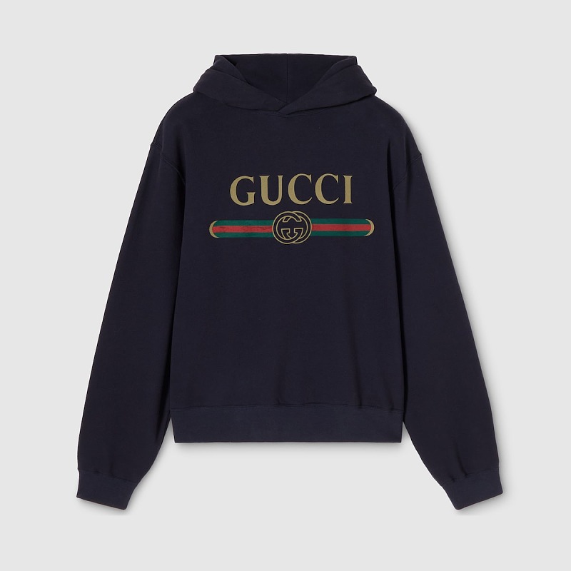 Classic Interlocking Double G Printed Hoodie
