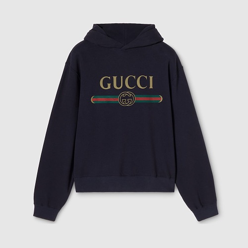 Classic Interlocking Double G Printed Hoodie