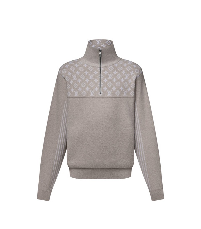 Wool Blend Half Zip Sweater