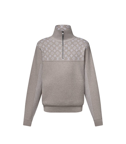 Wool Blend Half Zip Sweater