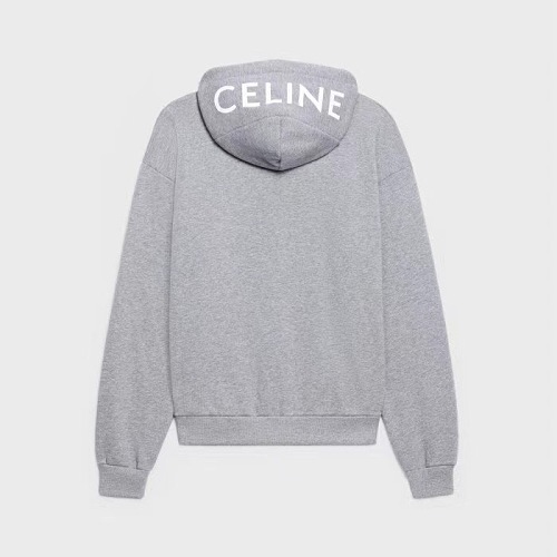 Grey Hat Printed Zipper Hoodie