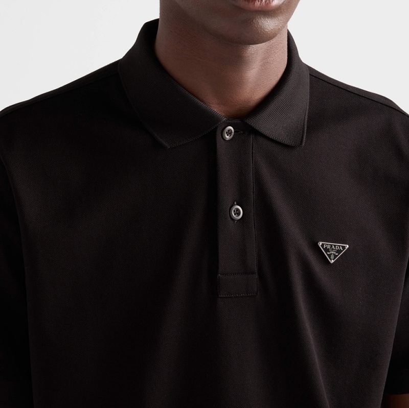 Classic Triangle Black Polo Shirt