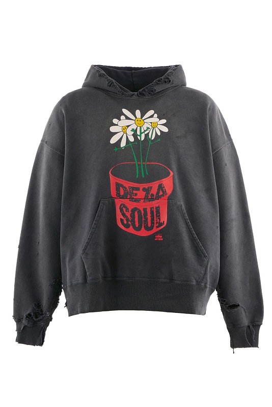 Potted Printed Vintage Hoodie