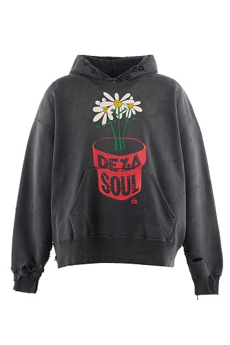 Potted Printed Vintage Hoodie