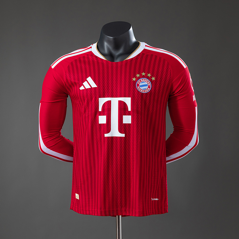 Wanban Bayern Munich 26 27 Home Player Version Long Sleeved Jersey S-3XL