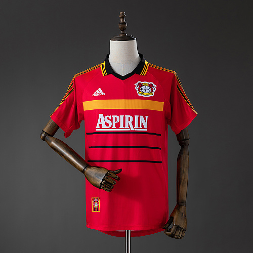 Wanban-Bayer Leverkusen 98 00 Home Retro Jersey S-Xxl