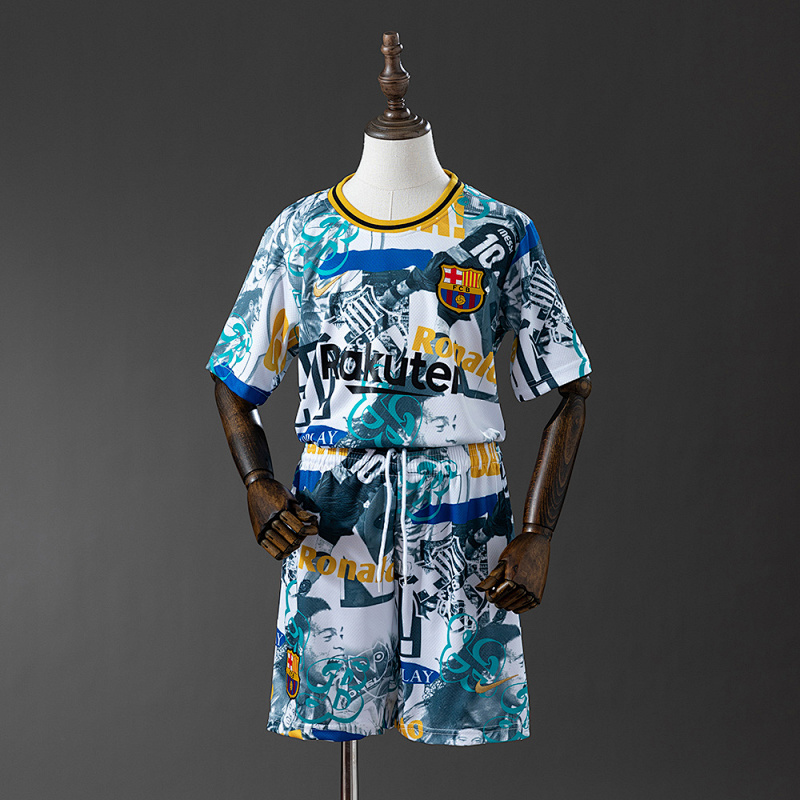 Wanban-Barcelona 25 26 Legendary Player Special Edition Full Kids Kit Jersey Size16-18