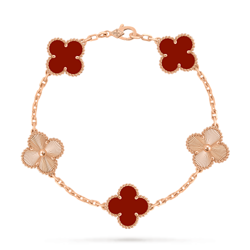 JG-VCARP7RP00 Vintage Alhambra Bracelet 5 Motifs