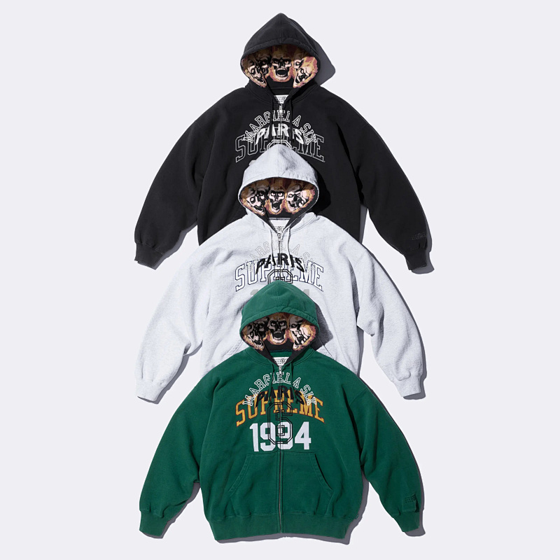 RR Supreme MM6 Maison Margiela Zip Up Hooded Sweatshirt