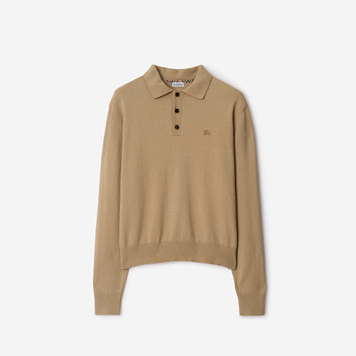 AF-C000450 Long-sleeve Cashmere Blend Polo Shirt Polo