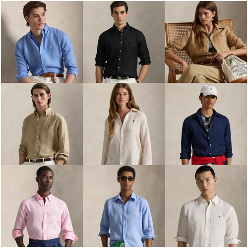 Lizhien-661230027 Classic Fit Linen Shirt Xs-L