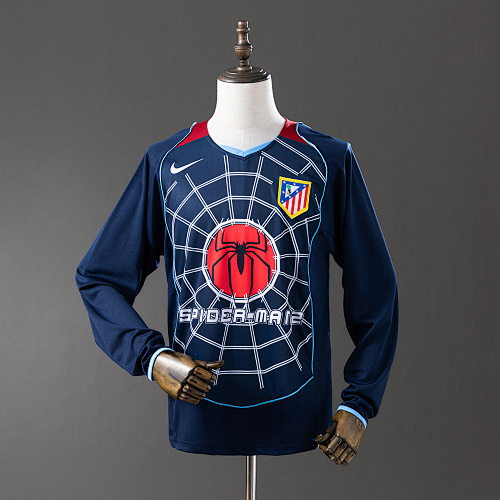 Wanban-Atletico Madrid 04 05 Away Long Sleeve Retro Jersey S-Xxl