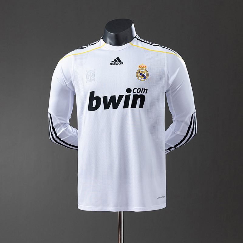 Wanban-Real Madrid Home Long Sleeve Player Version Retro Jersey S-3XL