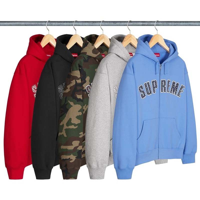 Bandao-660420217 Supreme B.b. Simon Zip Up Hooded Sweatshirt S-Xl