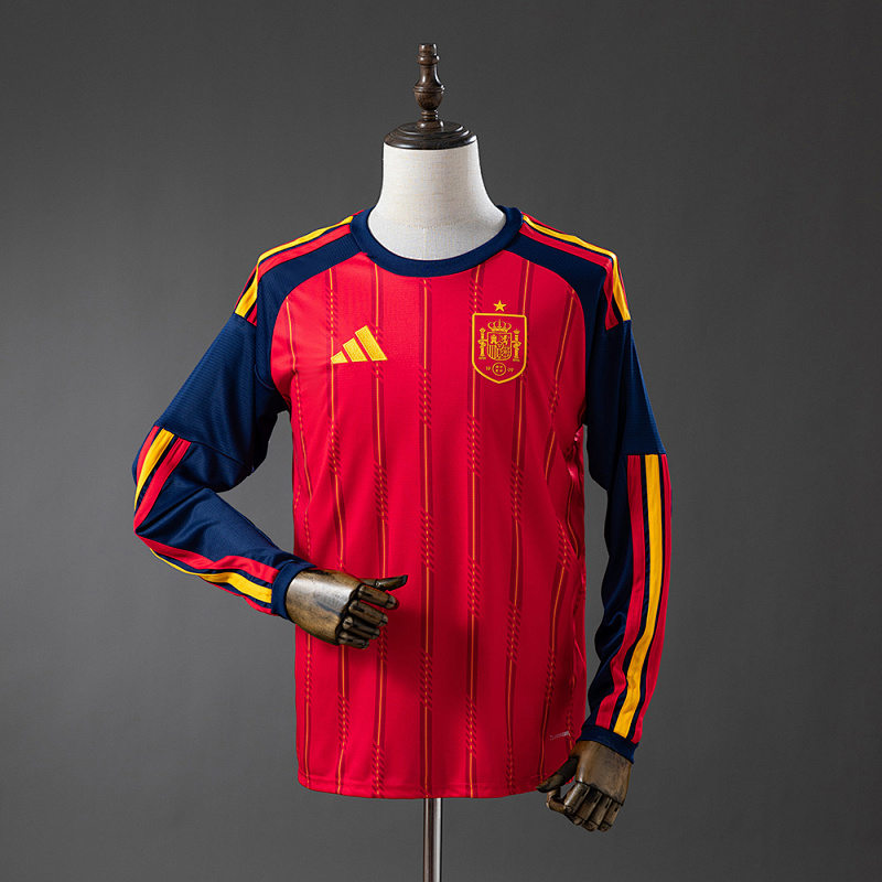 Spain Home Long-Sleeve Jersey S-4XL
