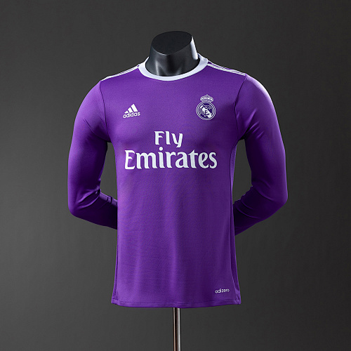 Wanban-Real Madrid 16 17 Away Long Sleeve Player Version Retro Jersey S-3XL