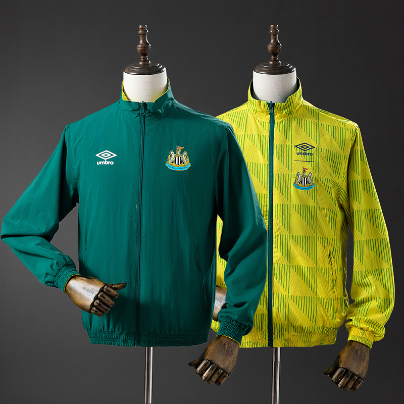Wanban-Newcastle United Reversible Jacket Windbreaker - Army Green & Yellow S-Xxl