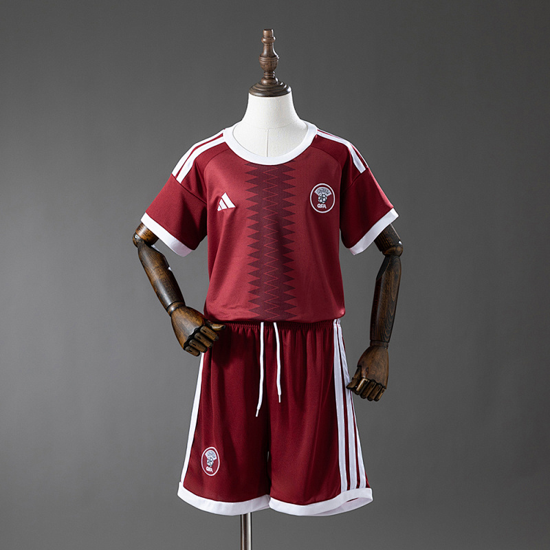 Wanban-Qatar Home Kids Kit Jersey Size 16-28