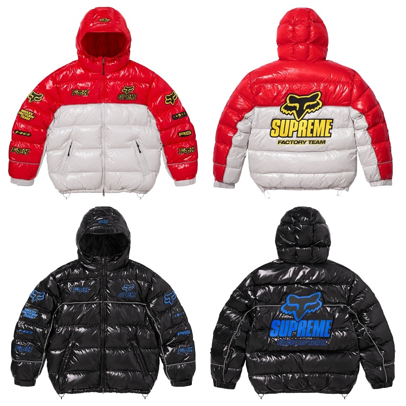 Ayun-661230134 Supreme Fox Racing Shiny Down Puffer Jacket S-Xl