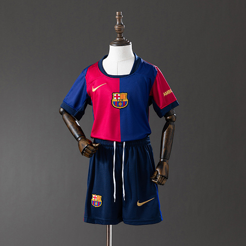 Wanban-Barcelona 24 25 Home Kids Kit Jersey Size 16-28