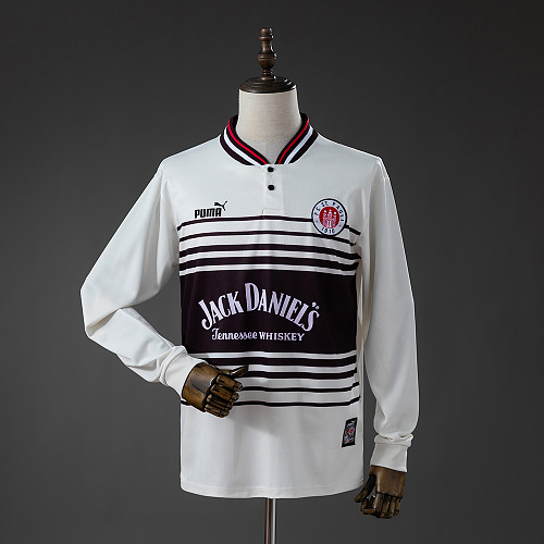 Wanban-St. Pauli 97 98 Home Retro Long Sleeve Jersey S-Xxl
