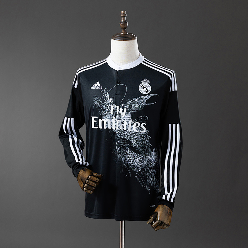 Wanban-Real Madrid 15 Second Away Long Sleeve Retro Jersey S-Xxl