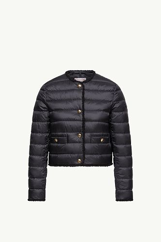 Jms-fleurs Boucle-trimmed Short Down Jacket