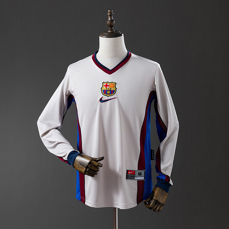 Wanban-Barcelona 98 99 Away Long Sleeve Retro Jersey S-Xxl