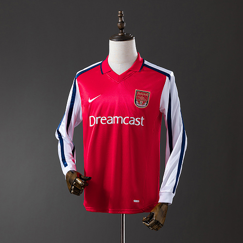 Wanban-Arsenal 01 02 Home Long Sleeve Retro Jersey S-Xxl