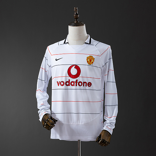 Wanban-M-U 05 Away Long Sleeve Retro Jersey S-Xxl