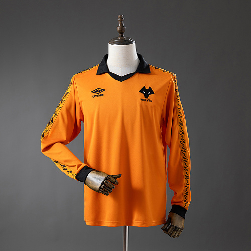 Wanban-Wolves 80 81 Home Long-Sleeve Retro Jersey S-Xxl
