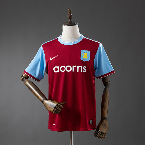 Wanban-Aston Villa 09 10 Home Retro Jersey S-Xxl