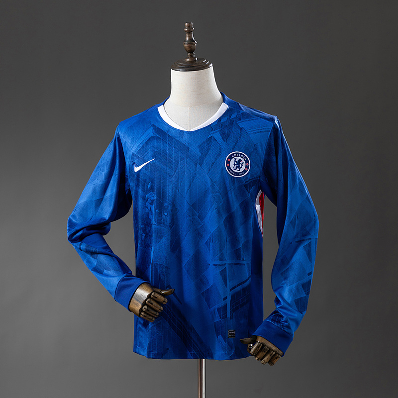 Wanban-Chelsea 25 26 Home Long Sleeve Jersey S-4XL