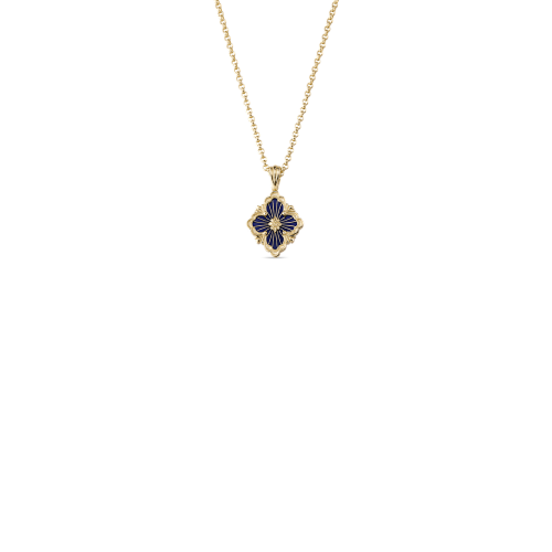 JG-Purple Small Opera Tulle Pink Gold Pendant With Onyx