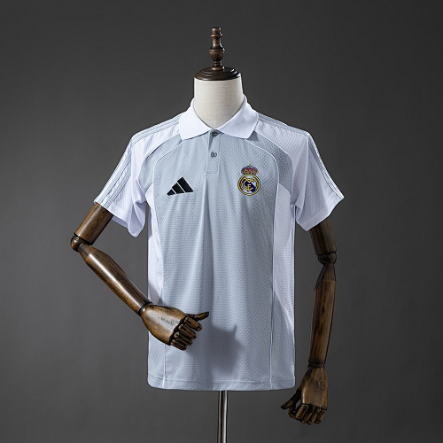 Wanban-Real Madrid 25 26 Polo - Grey & White S-Xxl