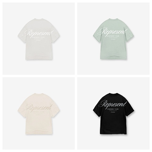 Lili- Represent Owners Club Script T-Shirt Logo T S M L XL