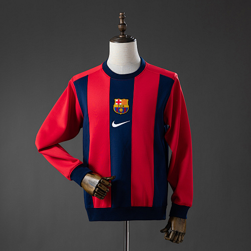 Wanban-Barcelona Long-sleeved Sweatshirt - Red & Blue M-3XL