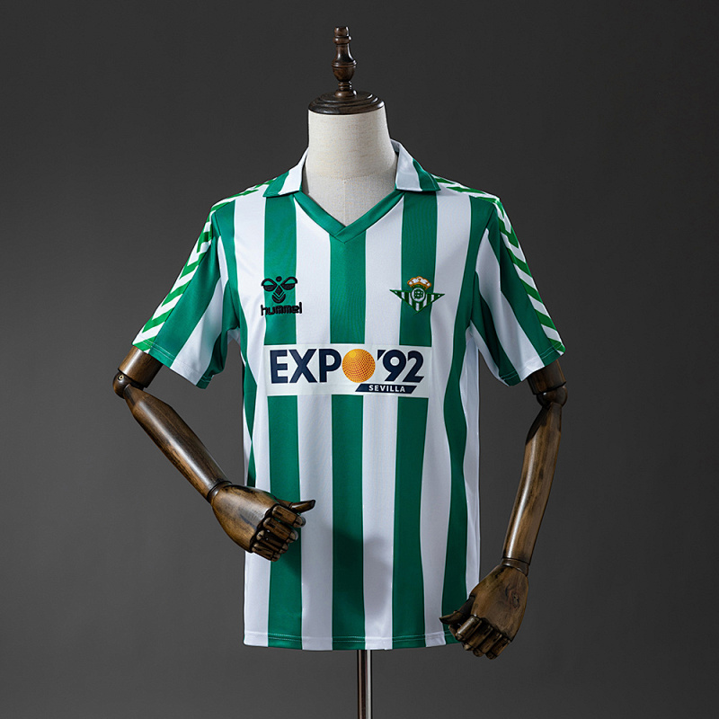 Wanban-Retro Real Betis 88 89 Home S-4XL