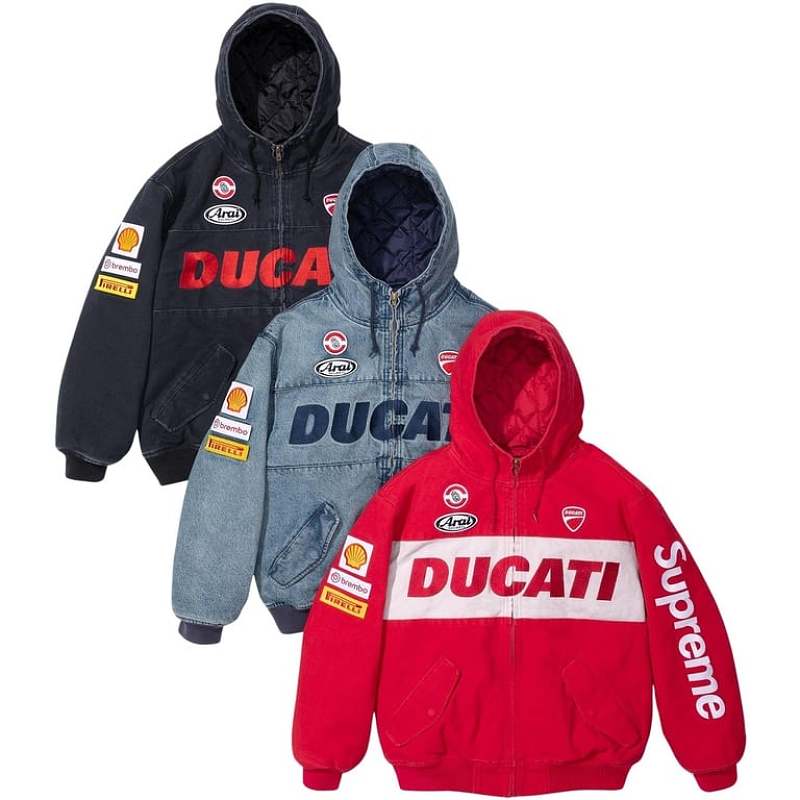 Ayun-660514255 Supreme Ducati Hooded Racing Jacket S-Xl
