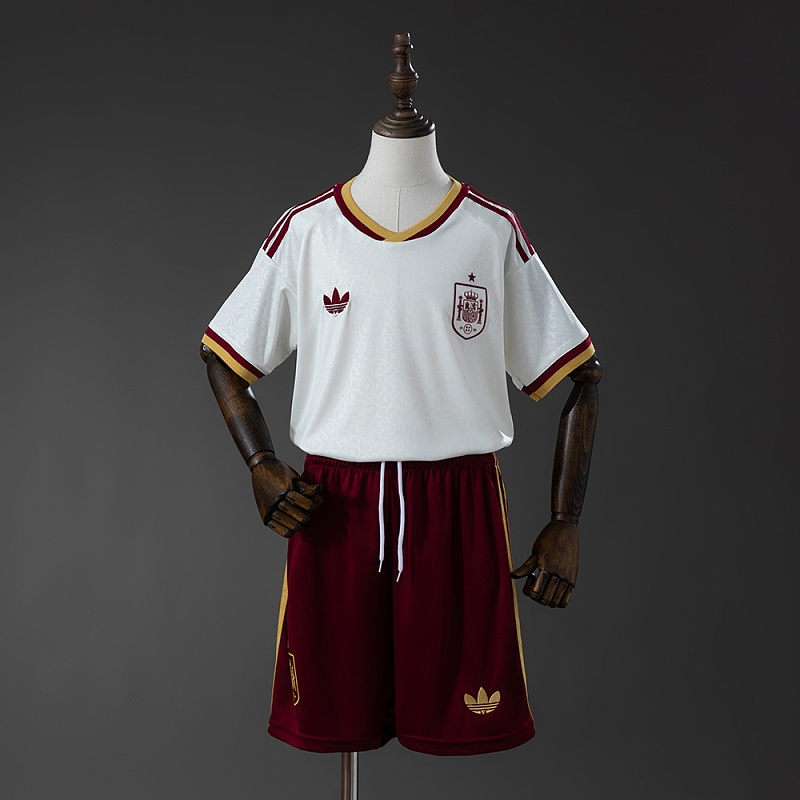 Spain Away Kids Kit Jersey Size 16-28
