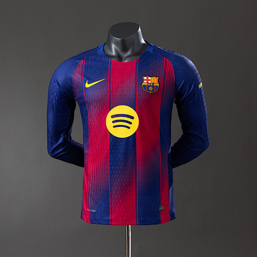 Wanban-Barcelona 25 26 Home Long Sleeve Player Version Jersey S-3XL