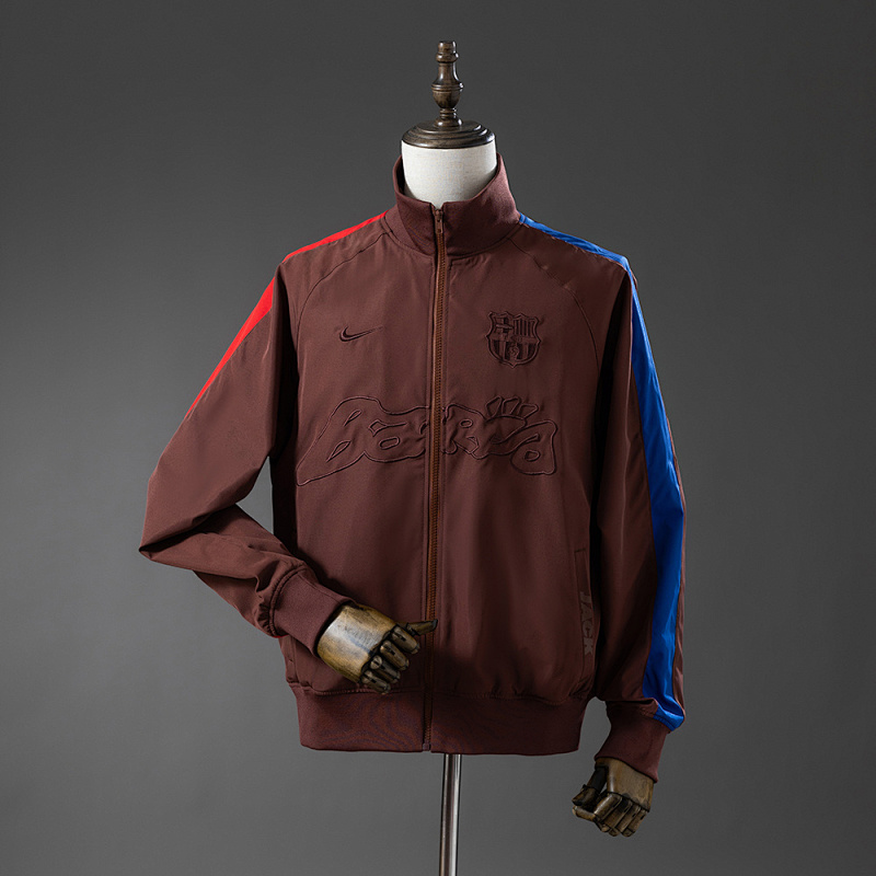 Wanban-Barcelona X Travis Scott Windbreaker - Brown S-Xxl
