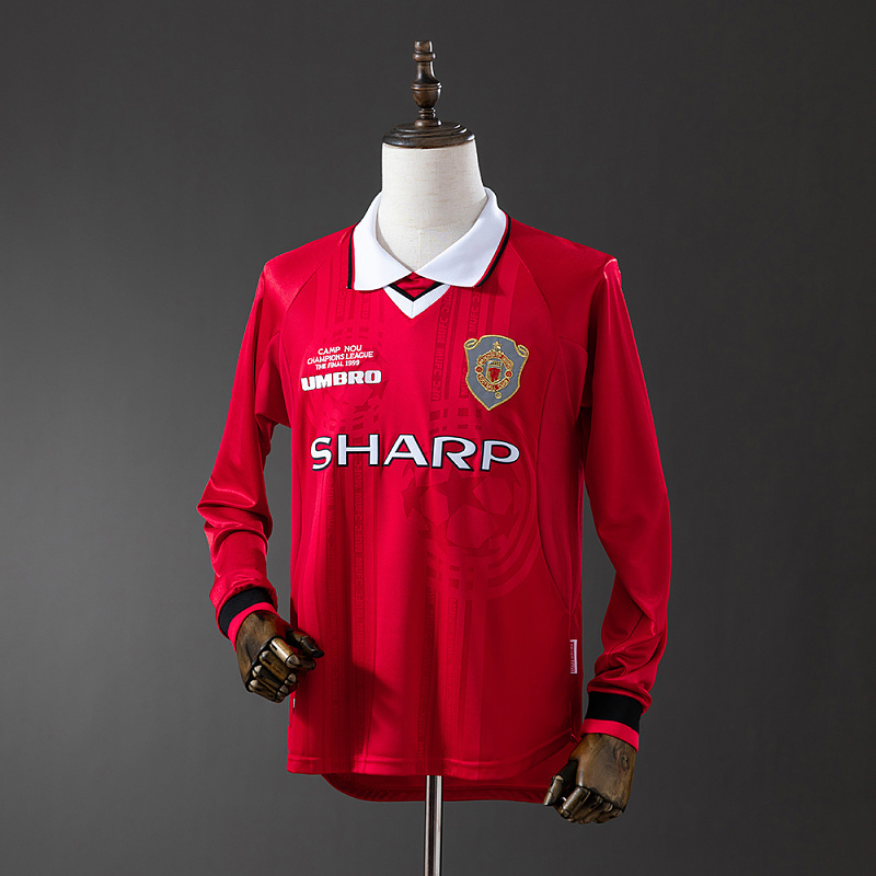Wanban-M-U 00 Home Long Sleeve Retro Jersey S-Xxl