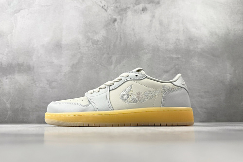 Zhenhui-Jordan Air Jordan 1 Retro Low OG Floral Swoosh -IF4391-100