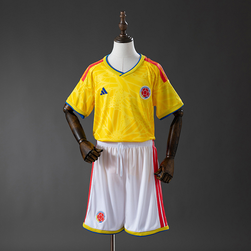 Wanban-Colombia Home Kids Kit Jersey Size 16-28