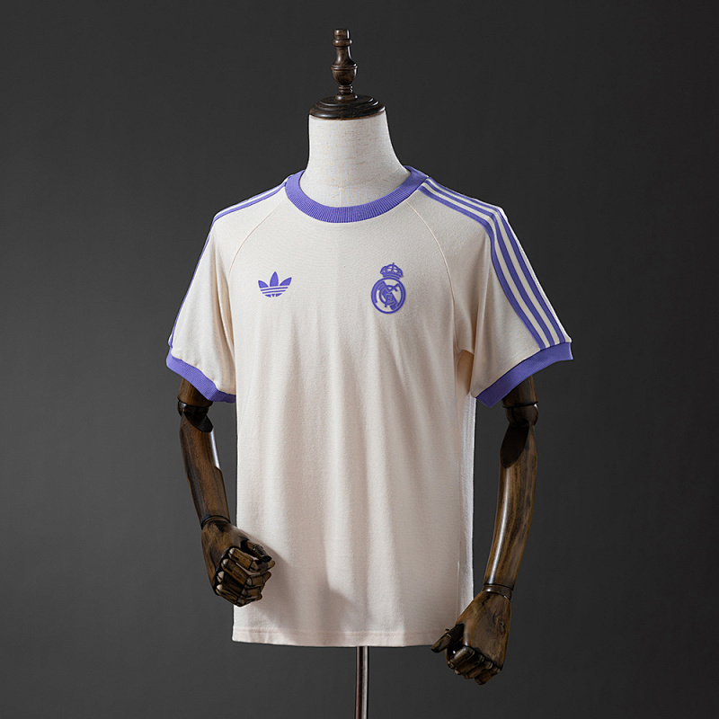 Wanban-Real Madrid Originals 3-stripes Beige T-shirt S-3XL
