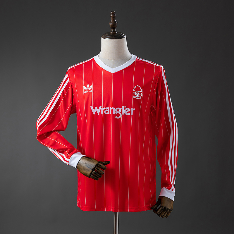 Wanban-Nottingham Forest 82 84 Away Long-Sleeve Retro Jersey S-Xxl