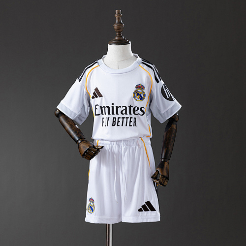 Wanban-Real Madrid 25 26 Home Kids Kit Jersey Szie 16-28