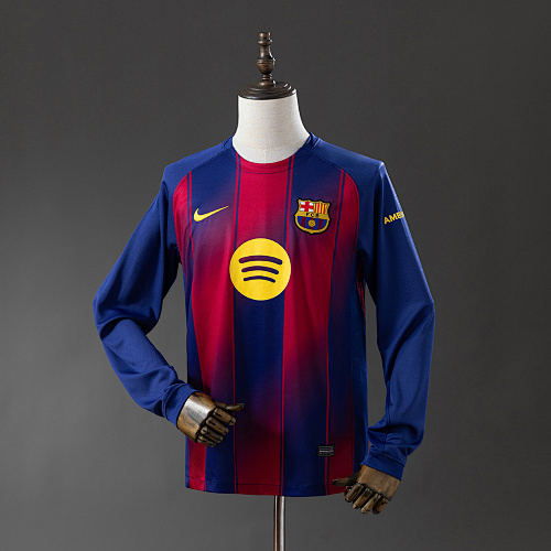 Wanban-Barcelona 25 26 Home Long Sleeve Jersey S-4XL