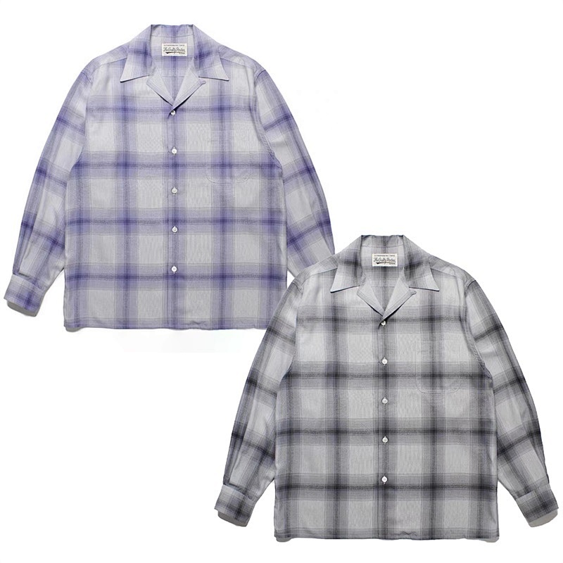 Wacko Maria Check Open Collar Shirt